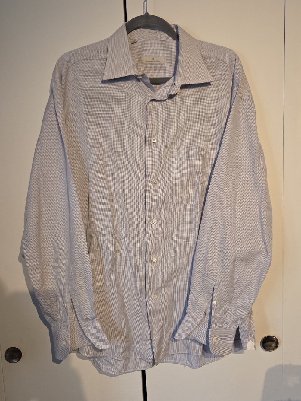 Ermenegildo Zegna Light Blue Dress Shirt - Button-Down Front